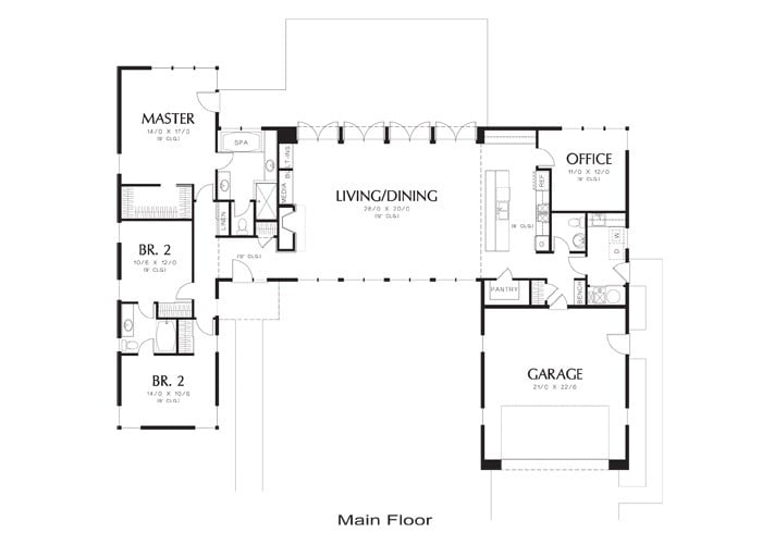  The Boston custom home design floor plan