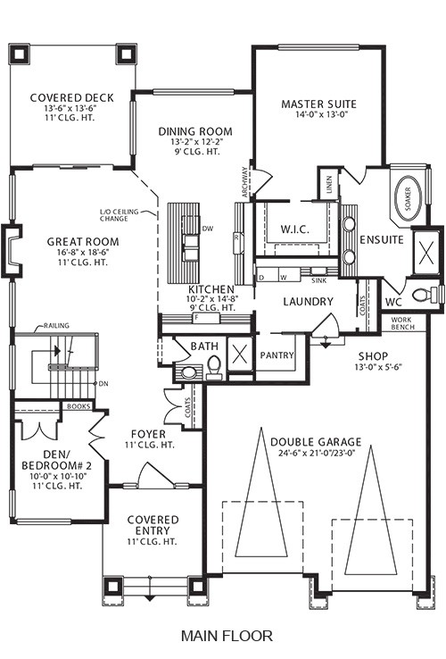  The Quesnel custom home design floor plan