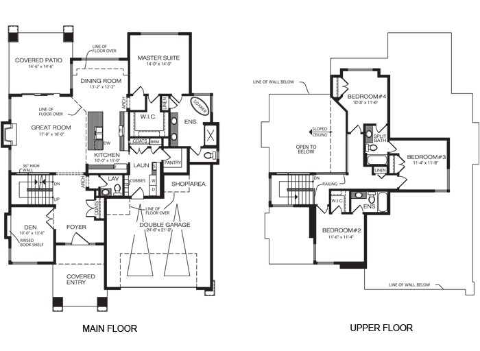  The Saturna custom home design floor plan
