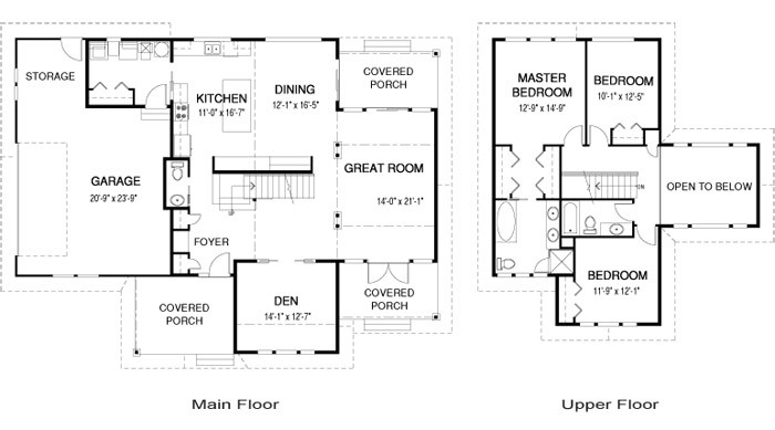  The Voysey custom home design floor plan