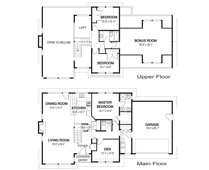  The Cambridge custom home design floor plan