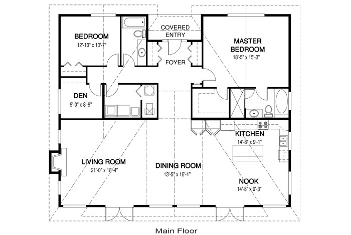  The Pine Bluff custom home design floor plan