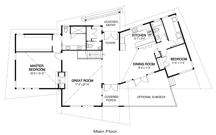  The Portico custom home design floor plan