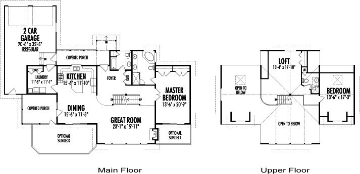  The Redwood custom home design floor plan