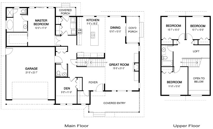  The Roycroft custom home design floor plan