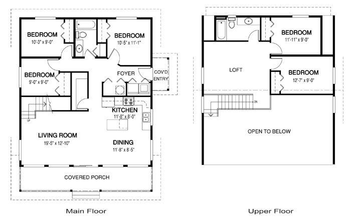  The Sandpiper custom home design floor plan