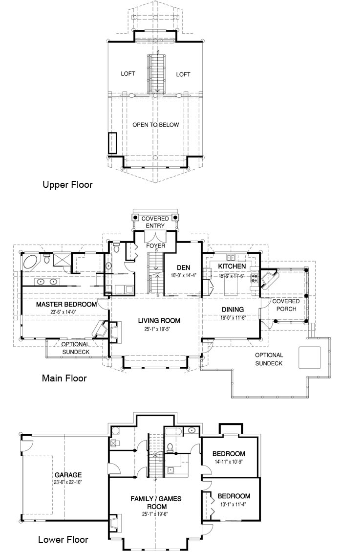  The Shaughnessy custom home design floor plan