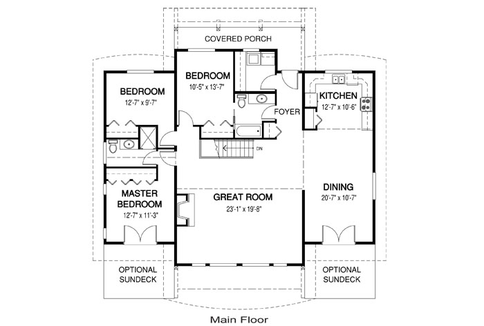  The Sonoma 1 custom home design floor plan
