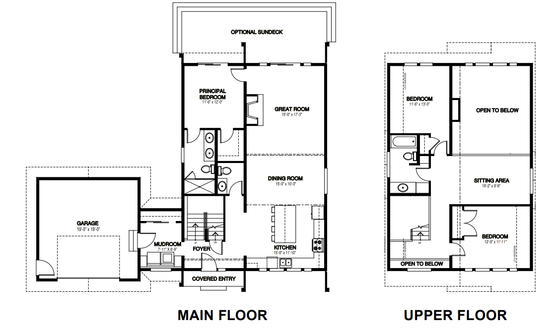 Custom Timber Ridge Homes blueprint