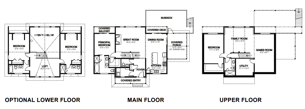 Custom Timber Ridge Homes blueprint